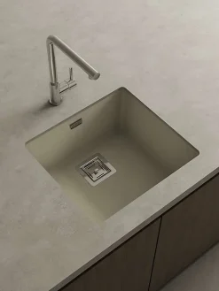 Cuve sous plan POALGI, ZIE 181, Granit, Beige Pumice, 50 cm, 1 bac