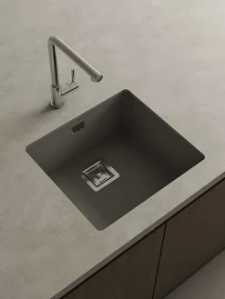 Cuve sous plan POALGI, ZIE 181, Granit, Gris Ash, 50 cm, 1 bac