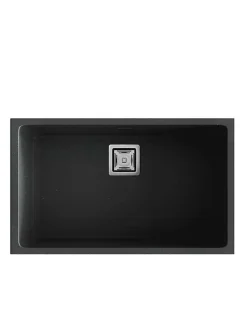 Cuve sous plan POALGI, ZIE 187, Granit, Noir Basalt, 75 cm, 1 bac