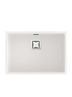 Cuve sous plan POALGI, ZIE 182, Granit, Blanc Snow, 65 cm, 1 bac