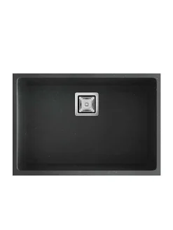 Cuve sous plan POALGI, ZIE 182, Granit, Noir Basalt, 65 cm, 1 bac