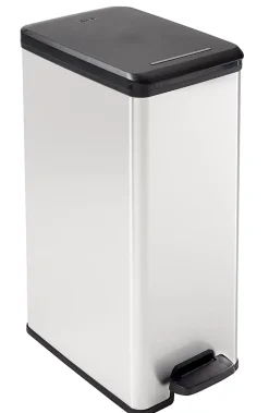 DECO SLIM BIN Poubelle rectangulaire à pédale 25L - Veba