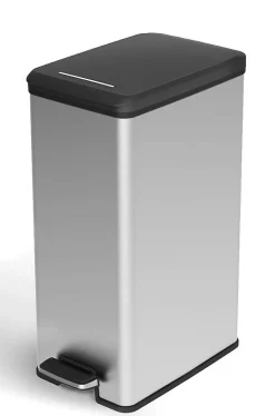 DECO SLIM BIN Poubelle rectangulaire à pédale 25L - Veba