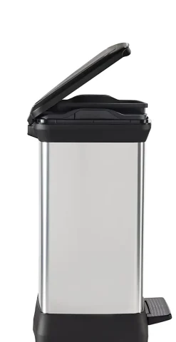 DECOBIN DUO Poubelle rectangulaire à pédale 30L (10L+18L) - Veba