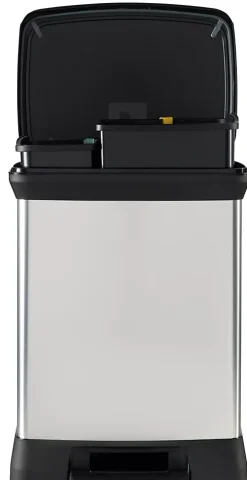 DECOBIN DUO Poubelle rectangulaire à pédale 30L (10L+18L) - Veba