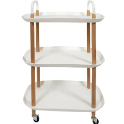 Desserte - Home Deco Factory - Kaleo - élégante - Blanche - H81 X L56 X P35,5 Cm