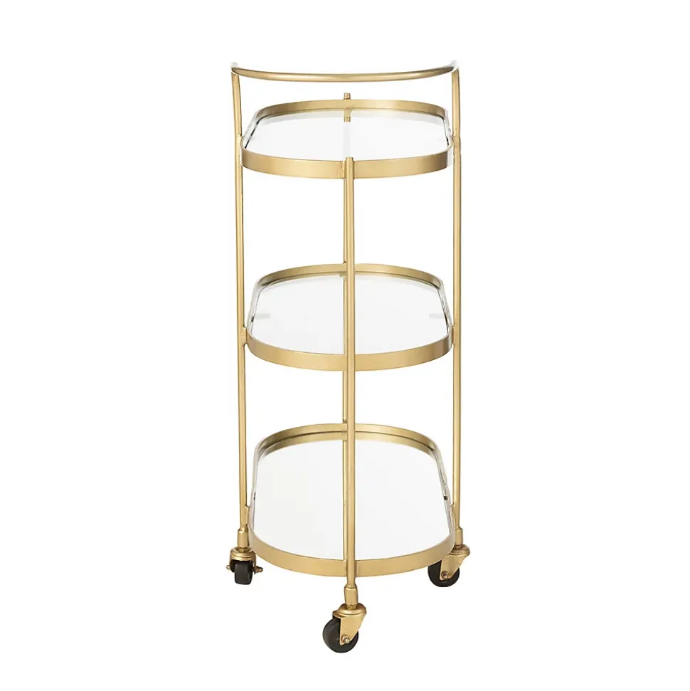 Desserte 3 Niveaux Design "Leanor" 84cm Or