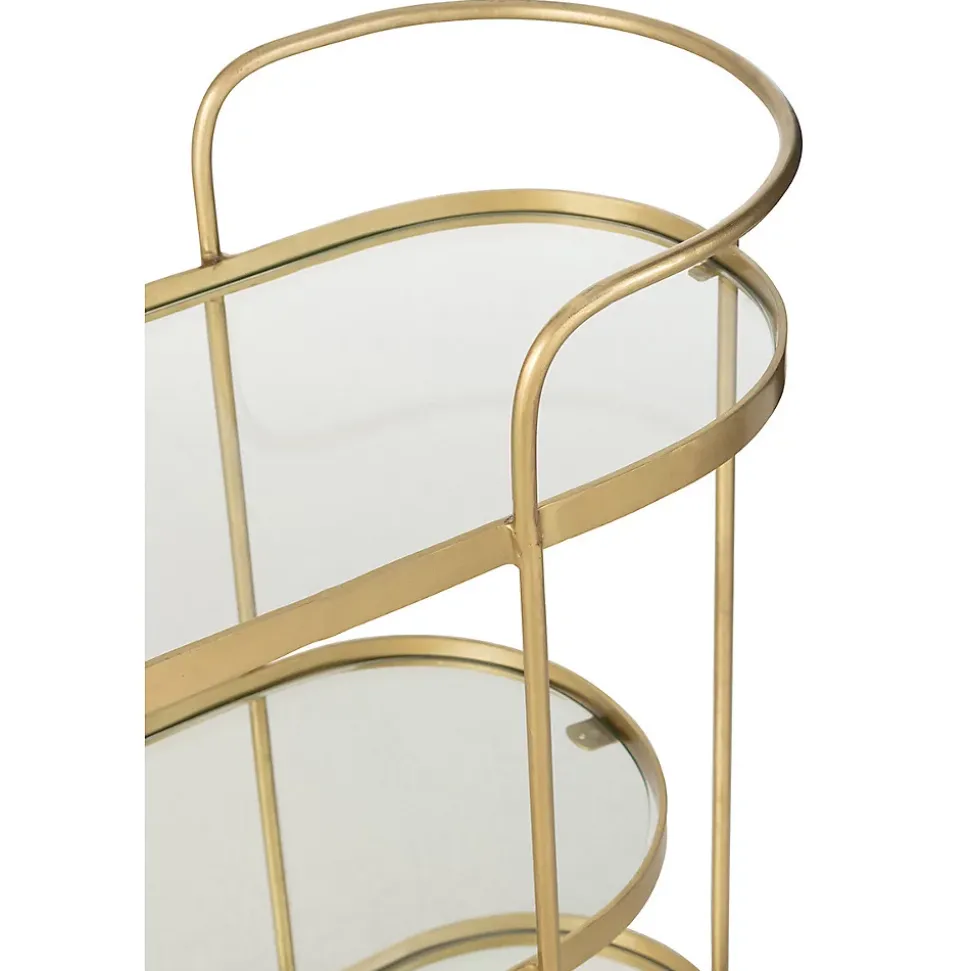 Desserte 3 Niveaux Design "Leanor" 84cm Or