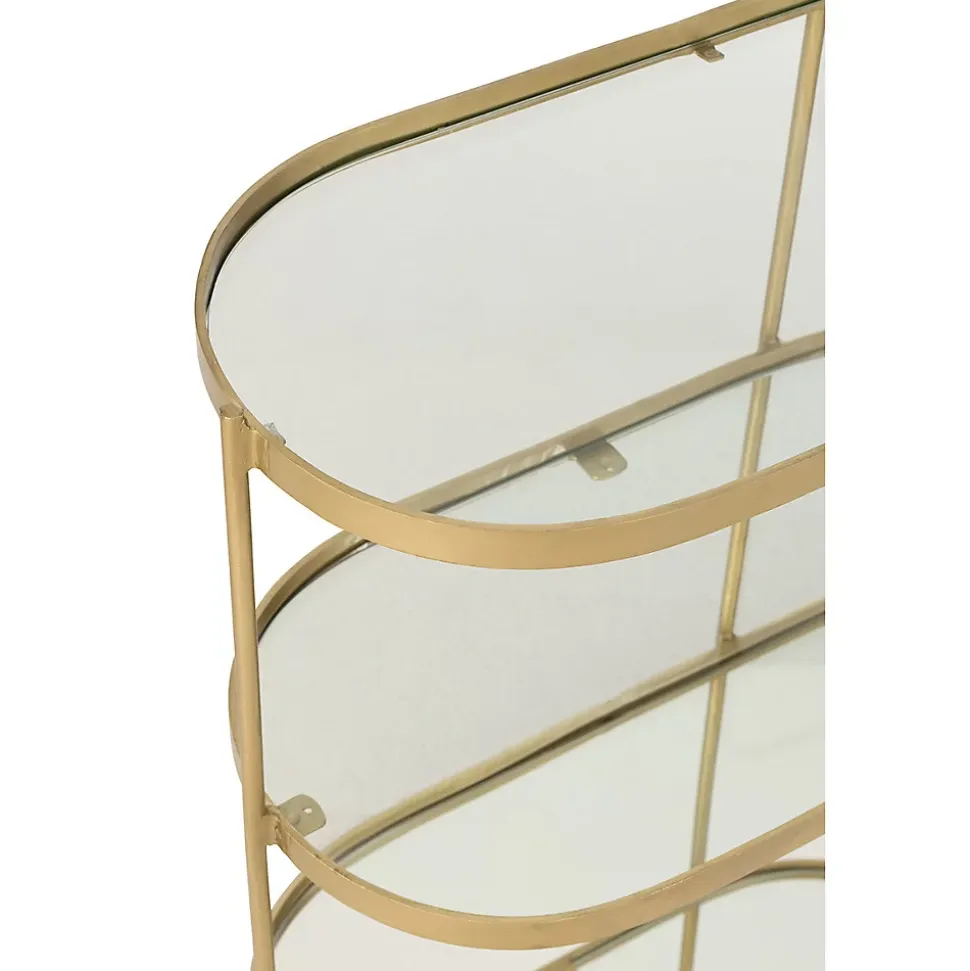 Desserte 3 Niveaux Design "Leanor" 84cm Or