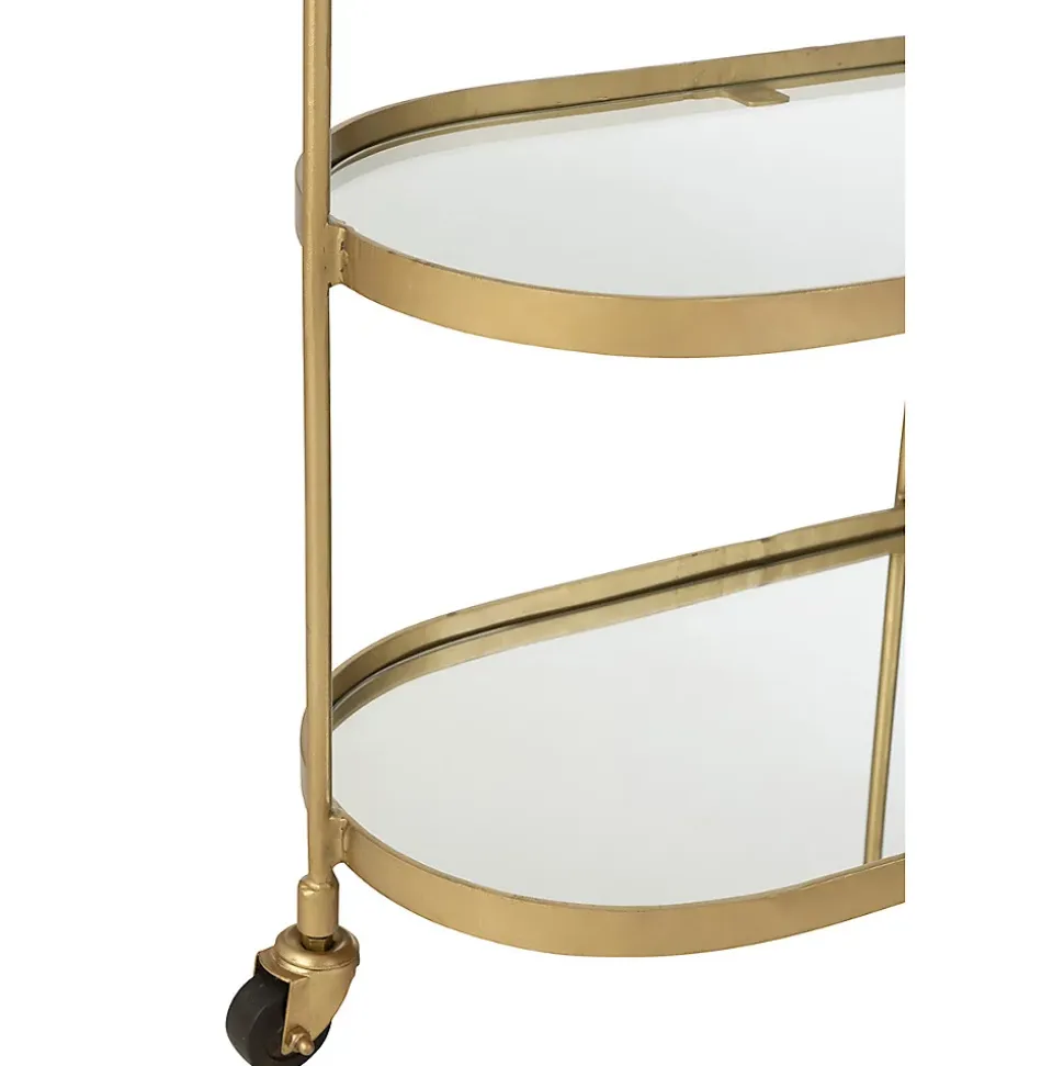 Desserte 3 Niveaux Design "Leanor" 84cm Or