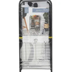 Desserte 3 niveaux en métal noir