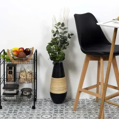 Desserte 3 niveaux en métal noir