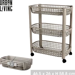 Desserte à roulettes 3 niveaux