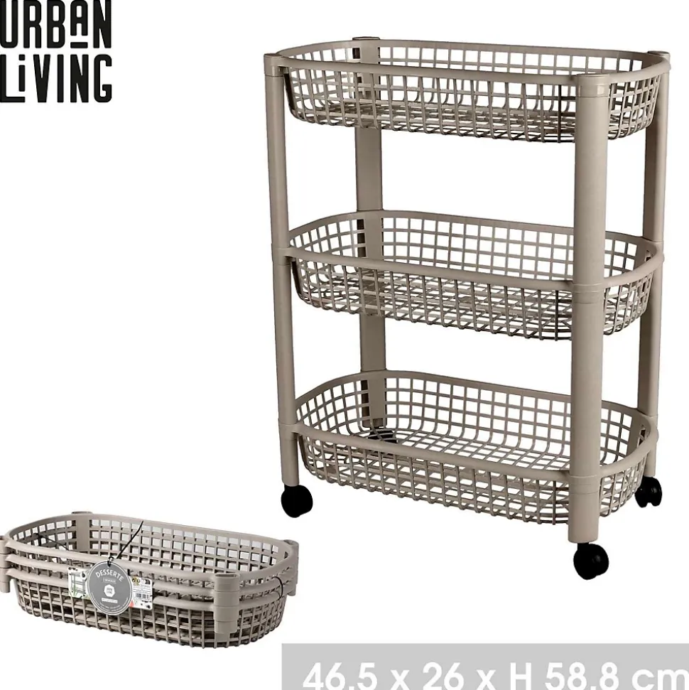 Desserte à roulettes 3 niveaux