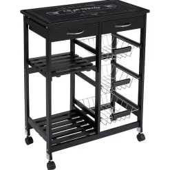 Desserte à roulettes 5 niveaux Noir Gustaf - 5Five