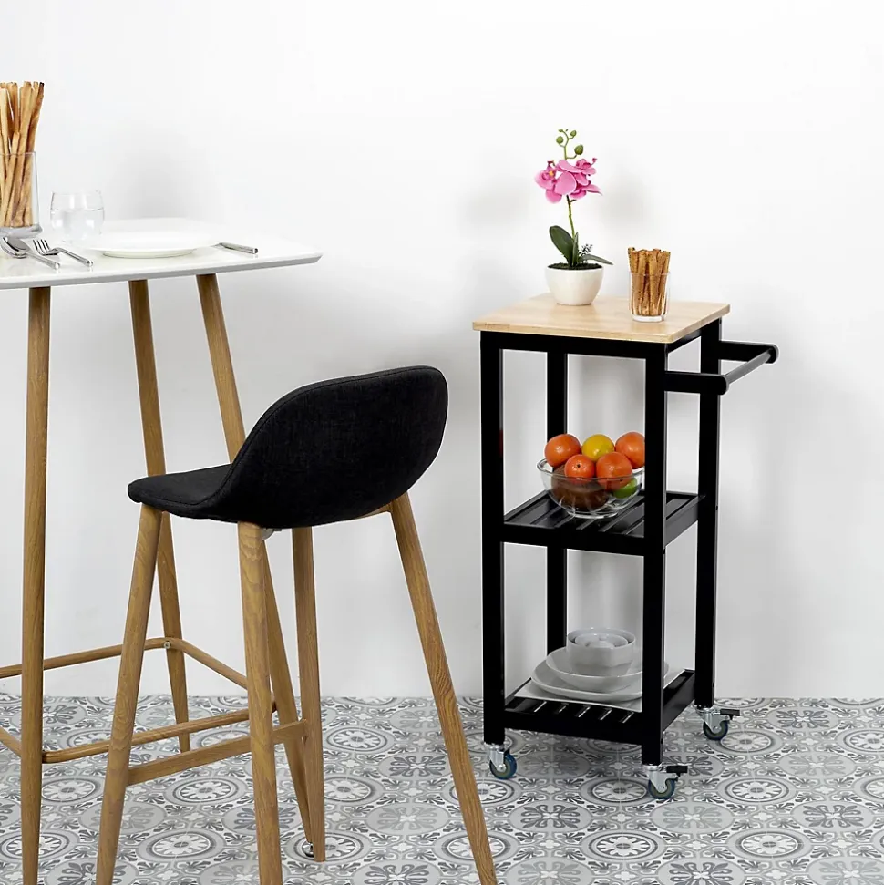 Desserte à roulettes 2 étages - L. 37 x H. 84 cm