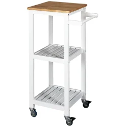 Desserte à roulettes 2 étages - L. 37 x H. 84 cm