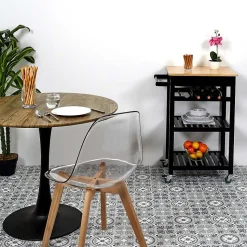 Desserte à roulettes en bois 40x61x84.5 cm