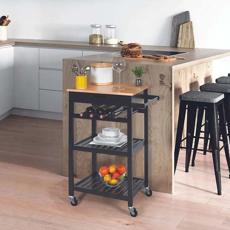 Desserte à roulettes en bois 40x61x84.5 cm