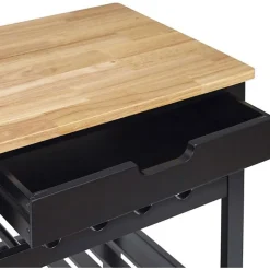 Desserte à roulettes en bois 40x61x84.5 cm