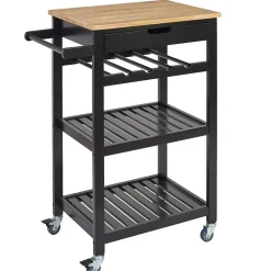 Desserte à roulettes en bois 40x61x84.5 cm