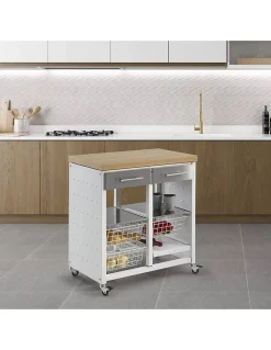 Desserte de cuisine double convertible en table d'appoint, EKO