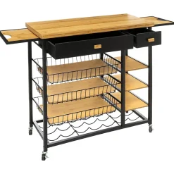 Desserte de cuisine Nera - Bambou et métal