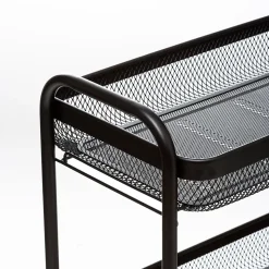 Desserte de cuisine rectangulaire à 3 niveaux en métal noir ,5Five