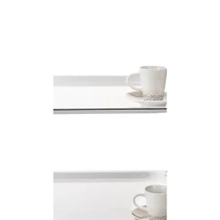 Desserte pliante BAUHAUS avec roulettes, Structure blanche, 3 niveaux, 3 positions