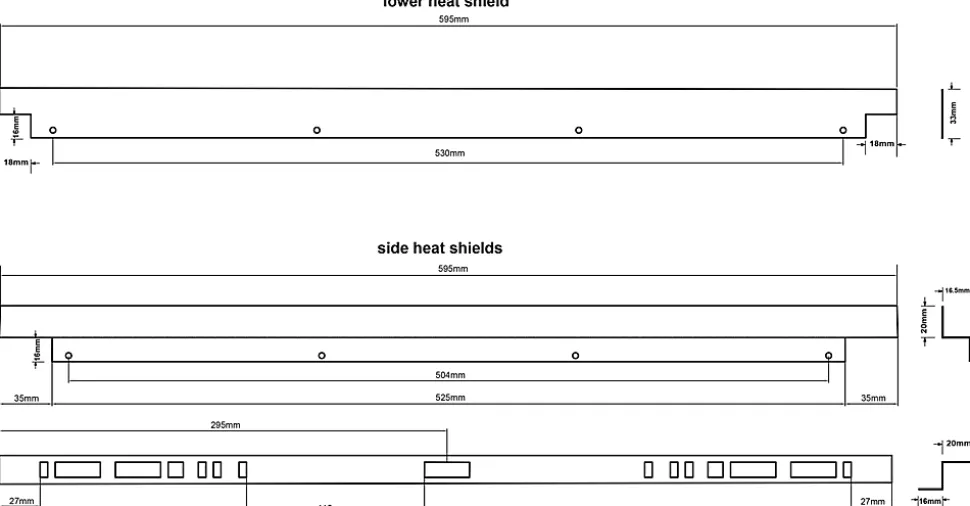 Déflecteur de porte de four GoodHome Cisely l. 59.5 cm