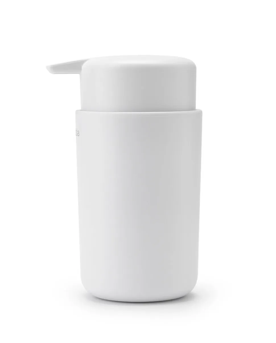 Distributeur de savon 250 ml effet grès blanc Renew Brabantia