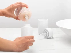 Distributeur de savon 250 ml effet grès blanc Renew Brabantia