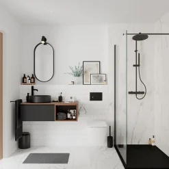 Distributeur de savon 200 ml, noir, GoodHome Kina