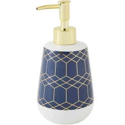 Distributeur de savon à motifs en céramique 8x8x17cm