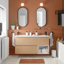 Distributeur de savon Aetna blanc et noir GoodHome