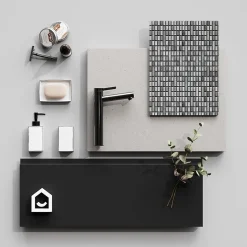 Distributeur de savon Aetna blanc et noir GoodHome