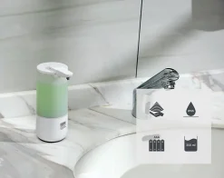 Distributeur de savon automatique avec capteur BERNSTEIN SP1 - option Blanc