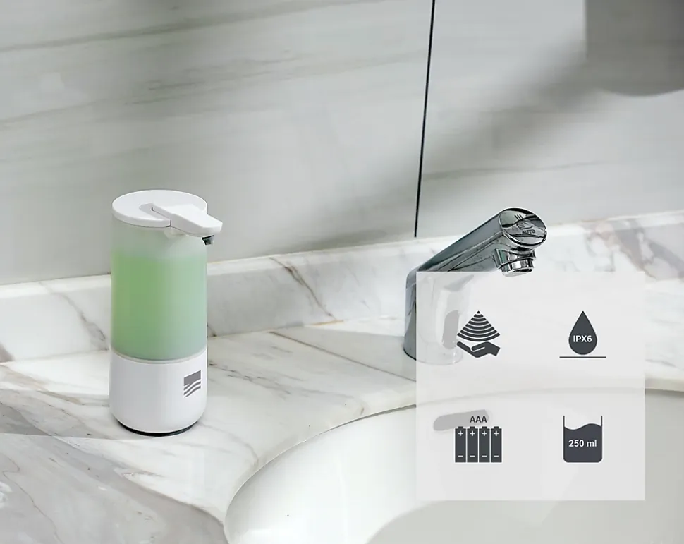 Distributeur de savon automatique avec capteur BERNSTEIN SP1 - option Blanc