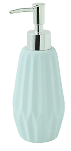 Distributeur de savon bleu pastel en céramique soft touch Facette
