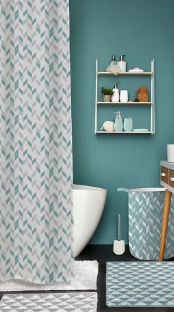 Distributeur de savon bleu pastel en céramique soft touch Facette