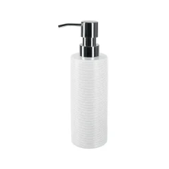 Distributeur de savon Céramique TUBE RIBBED Blanc Spirella