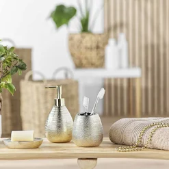 Distributeur de Savon Déco "Trésor" 17cm Or