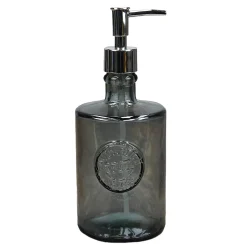 Distributeur de savon en verre recyclé Silver Gris 23 cm AUTHENTIC