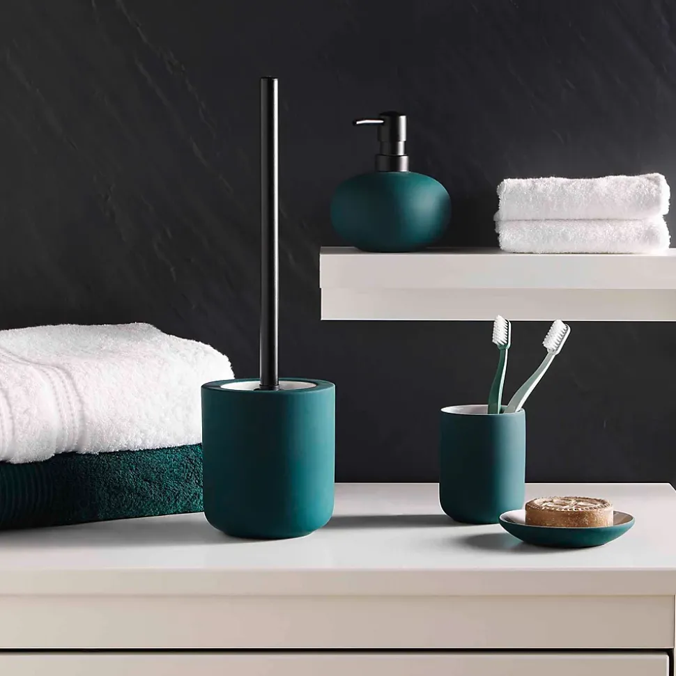 Distributeur de savon en gres 12 cm Mambos emeraude