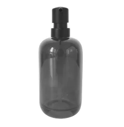 Distributeur de savon en verre gris fumé 350 ml, GoodHome Levanna