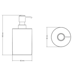 Distributeur de savon en céramique bleu Lassane GoodHome