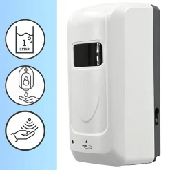 Distributeur de savon et Gel automatique mural ou sur pied infrarouge rechargeable 1 L