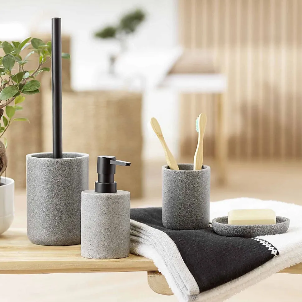 Distributeur de Savon "Granite" 16cm Gris