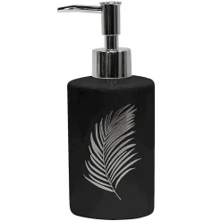 Distributeur de Savon Imprimé "Orbella" 17cm Noir & Argent