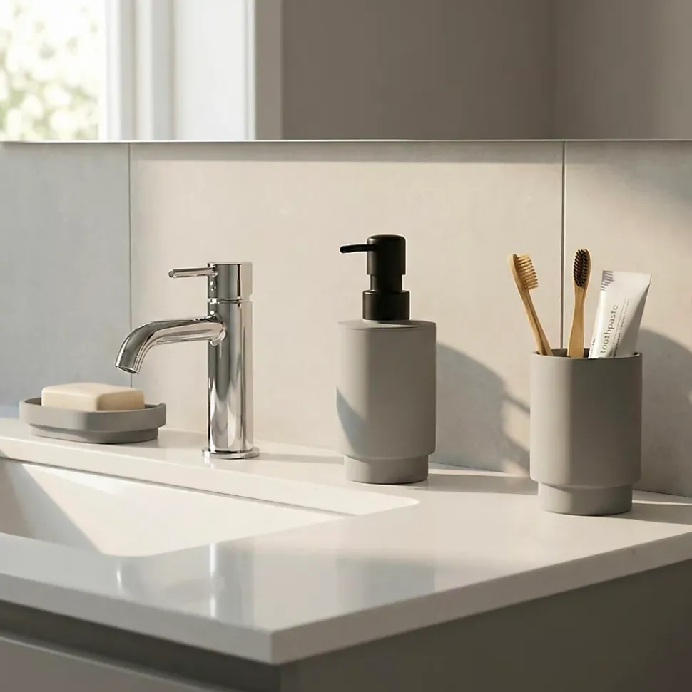 Distributeur de savon Kina gris mineral GoodHome